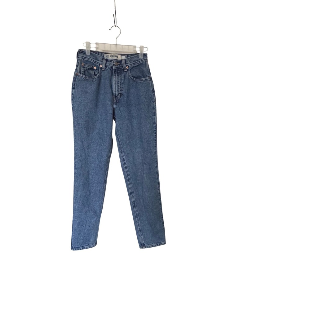 Vintage Gap Blue Jeans Womens 4 High Rise Classic Fit Tapered Leg 27" Wait SZ 4